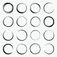 Circular Arrow Designs Showcasing Various Styles and Patterns in a Grid Layout Perfect for Illustrating Cycles Processes and Continuous Motion in Graphic Design and Iconography Projects vector