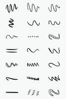 A set of different hand drawn scribbles vector