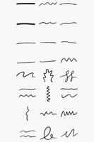 Creative Abstract Art Featuring a Series of Black Squiggly Lines on a White Background Showcasing Unique Hand-Drawn Patterns and Textures in a Minimalistic Geometric Design Ideal for Modern vector
