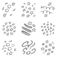 Whimsical Star Doodles Art Pack vector