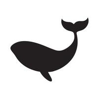 drawn whale silhouette with background. vector