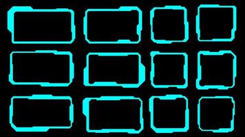 HUD element frame futuristic interface. Cyberpunk design technology element. vector