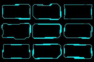 Collections technology futuristic frame design element. vector