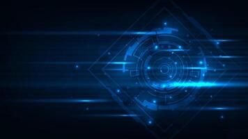 HUD screen tech system innovetion, sci-fi technology futuristic digital technology ultra speed lines blue background. vector