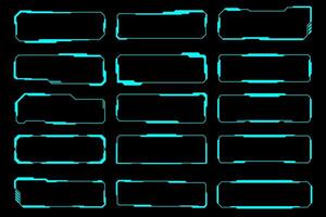 Frame futuristic interface. Cyberpunk design technology element vector