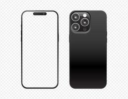 Phone Mockup Front and Back Isolated vector