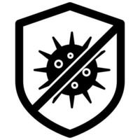 Shield And Antibacterial Icon vector