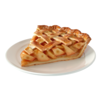 A slice of apple pie on a plate png