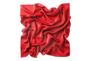 A red cloth is folded into a square shape png