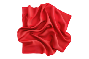 A red silk scarf on a black background png