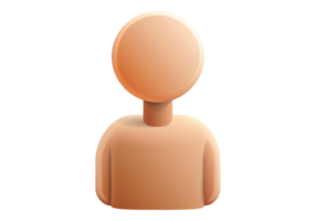 A person with a head and a body in a black background png