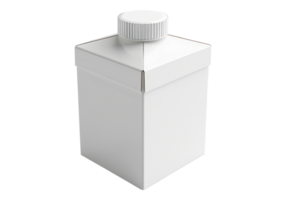 A white plastic container with a lid on a black background png