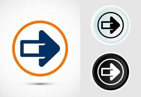 Arrow icon design illustration, Modern arrow icon design for apps and websites vector