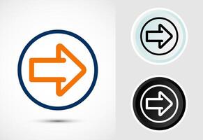 Illustrated arrow icons for user interfaces, arrow sign for apps and websites vector