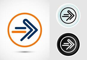 Arrow icon design illustration, arrow sign for apps and websites vector