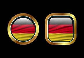 Glossy flag button of Germany, High quality web button design vector