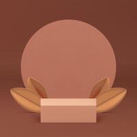 3d beige luxury podium pedestal for product show presentation realistic illustration vector