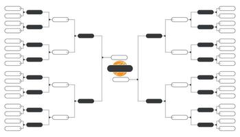 Basketball Bracket Empty tournament Bracket vector