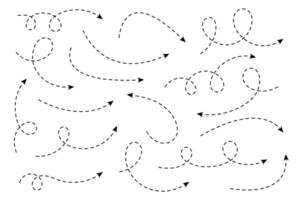 Curved dotted arrow. Zigzag arrow stripes design with dotted lines. vector