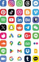 Social Media Icon Pack for Marketing and Web Use vector