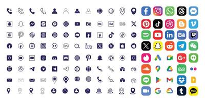 Social Media Icon Pack for Marketing and Web Use vector
