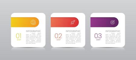 Infographic illustration design template with business icons. vector
