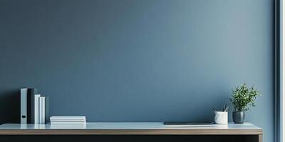 minimal style Desk workspace. copy space. simple modern. photo
