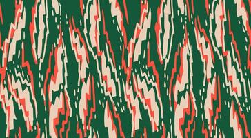 Hand drawn abstract dynamic organic shapes seamless pattern. green background with colorful unique texture ornament. Contemporary print. vector