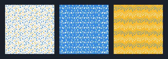 Set of abstract square patterns with random dots, rhombus, zigzags, striped lines. hand drawn sketch shape. Simple backgrounds with textured polka dot, drops, spots. vector