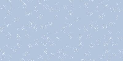 Polka dots ornament. hand drawn sketch. Pastel blue background. Plain minimalist seamless pattern with abstract shape random dots, spots, drops snowflakes. vector