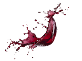 Isolated Red Wine Splash with Clear Background png