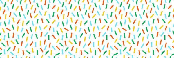 Abstract seamless pattern of colorful chaotic stripes confetti. background, wallpaper print vector