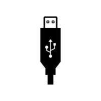 usb plug icon. usb connector symbol. data transfer computer usb drive symbol. portable storage pendrive device icon suitable for apps and websites vector