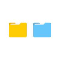 File folder icon set. Folders icon collection. vector