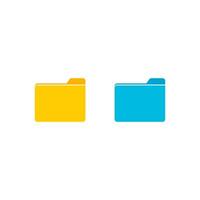 set of icon folder computer file colourful document binder data archive, vector