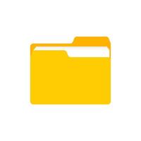 Documents archive. Binder signs in flat style. Open and close paper folders web page design. illustration. vector