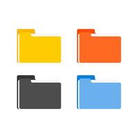 open folder icon. Folder with documents, flat design icon illustration for website design logo application dictionary access vector