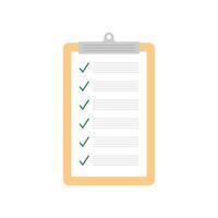 a clipboard with a white sheet of paper vector