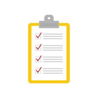 clipboard with white sheet on white background vector