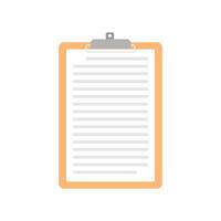 Clipboard with checkmark on paper checklist. vector