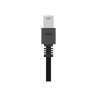 USB port flat design illustration. USB connector for mobile phone. socket plug in for gadget and electronics device. USB charging plug. vector