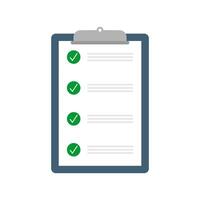 Clipboard with a paper for taking notes vector