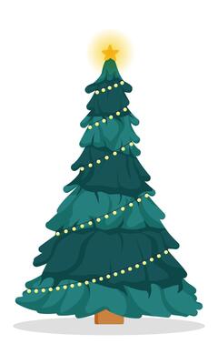 Flat Christmas Tree
