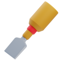 3D Construction Chisel Tool Rendering png