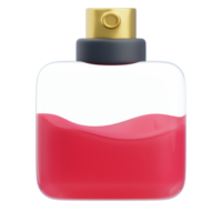 3D Red Men Perfume Bottle Rendering png