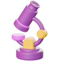 3D Colorful Microscope For School Projects png