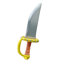 3D Medieval Saber Sword Game Asset png