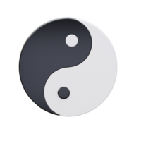 3D Yin Yang Symbol Of Harmony png