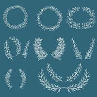 branch ornament dodle hand drawn illustration vector