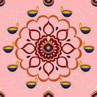 FESTIVE DIYA SEAMLESS PATTERN vector